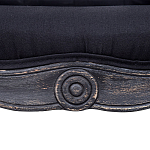 Кресло низкое в стиле прованс Черный Лен Louis French Armchair  варинант исполнения - 5 | Loft Concept в Воронеже