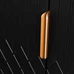 Комод черный округлой формы с рельефным фасадом Black Cut варинант исполнения - 3 | Loft Concept в Воронеже