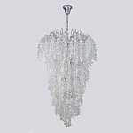 Люстра с прозрачными и белыми подвесками в виде лепестков FAIRYTREE Light варинант исполнения - 2 | Loft Concept в Воронеже