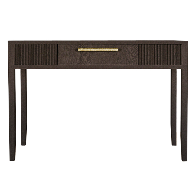 Элегантная Консоль Primo с выдвижным ящиком Темный орех Темный дуб Золотой в Воронеже | Loft Concept 