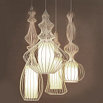 Подвесной светильник Wire Dream Pendant 1 Белый варинант исполнения - 2 | Loft Concept в Воронеже