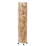 Торшер из перламутра на металлическом каркасе Indonesian Cylinder 2 варинант исполнения - 1 | Loft Concept в Воронеже