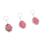 Зеркало брелок складное двухстороннее из натурального камня Родонит Stone Mirrors варинант исполнения - 4 | Loft Concept в Воронеже