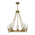  Люстра с 5-ю цилиндрическими плафонами из стекла с пузырьками Hinkley варинант исполнения - 8 | Loft Concept в Воронеже