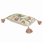 Чехол на подушку с кисточками и вышивкой птиц Ethnic mix Birds Rect варинант исполнения - 1 | Loft Concept в Воронеже