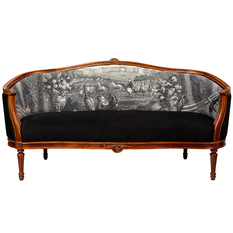 Диван Black and White Versailles Sofa Черно-белый Коричневый Диван Black and White Versailles Sofa Черно-белый Коричневый в Воронеже | Loft Concept