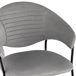 Серый стул с обивкой из искусственной замши Alexis варинант исполнения - 6 | Loft Concept в Воронеже