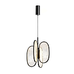 Люстра с гравировкой на акриловых плафонах Gravyura Black D 33 см варинант исполнения - 2 | Loft Concept в Воронеже