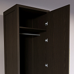 Узкий Шкаф Primo с 2 выдвижными ящиками Темный орех варинант исполнения - 6 | Loft Concept в Воронеже