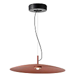 Подвесной светильник круглой формы с коричневым металлическим абажуром Halo Drift варинант исполнения - 1 | Loft Concept в Воронеже