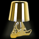 Настольная лампа фигурная золотого цвета с гладким абажуром Высота 16 см Sophia варинант исполнения - 3 | Loft Concept в Воронеже