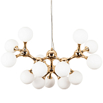 Люстра с плафонами из стеклянных шаров Pearls Suspension Gold Chandelier варинант исполнения - 1 | Loft Concept в Воронеже