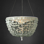 Люстра круглая с каскадом из декоративных элементов Sea Glass варинант исполнения - 4 | Loft Concept в Воронеже