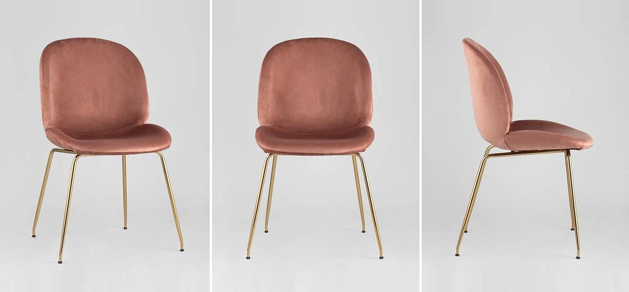 Стул Пыльно-Розовый Велюр Vendramin Chair Стул Пыльно-Розовый Велюр Vendramin Chair - Loft-Concept в Воронеже