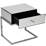 Тумбочка зеркальная с ящиком Mirror Chrome Cabinet варинант исполнения - 2 | Loft Concept в Воронеже