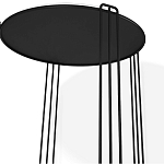 Стол журнальный круглый со столешницей из стекла Gold and Black Marble варинант исполнения - 3 | Loft Concept в Воронеже