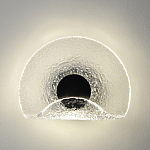 Бра из текстурированного прозрачного стекла с изогнутым краем Textured Glass  варинант исполнения - 3 | Loft Concept в Воронеже