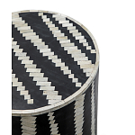 Приставной круглый столик с инкрустацией Black and White Geometry Stool варинант исполнения - 2 | Loft Concept в Воронеже