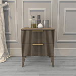 Тумба прикроватная коричневая с двумя ящиками Harper Line варинант исполнения - 2 | Loft Concept в Воронеже