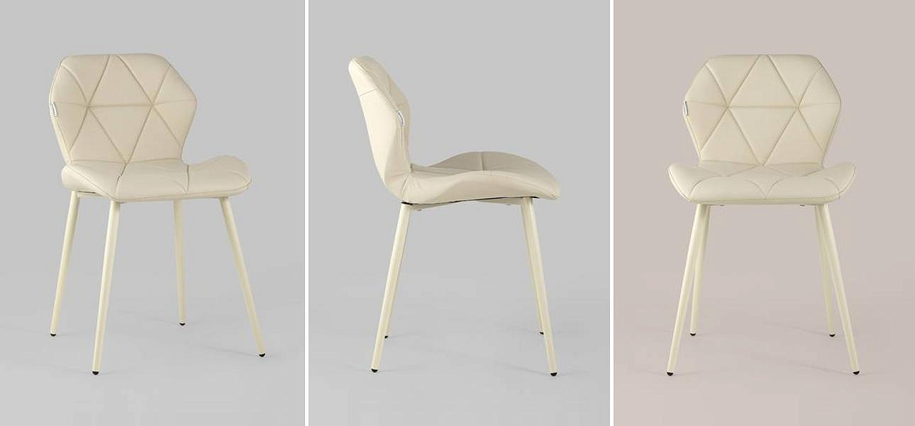 Стул Jeroen II Chair Экокожа Кремовый цвет Стул Jeroen II Chair Экокожа Кремовый цвет - Loft-Concept в Воронеже
