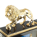 Настольный письменный набор из лазурита с декором в виде льва Golden Lion варинант исполнения - 4 | Loft Concept в Воронеже