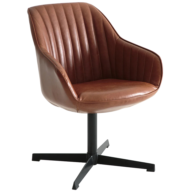 Вращающееся кресло Aled Chair Коричневый Черный Вращающееся кресло Aled Chair Коричневый Черный в Воронеже | Loft Concept