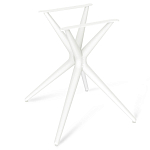 Стол обеденный с круглой столешницей из керамики на четырех белых ножках Sand Ceramics варинант исполнения - 5 | Loft Concept в Воронеже