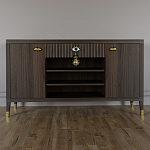 Комод-буфет Elsa Dreams Walnut с открытыми полками   варинант исполнения - 5 | Loft Concept в Воронеже