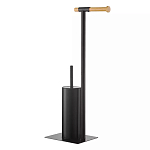 Держатель для туалетной бумаги с ершиком Black Bathroom Accessory варинант исполнения - 3 | Loft Concept в Воронеже