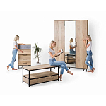 Комод с 3-мя ящиками в стиле лофт Urban Style Space варинант исполнения - 6 | Loft Concept в Воронеже