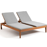 Шезлонг двухместный из эвкалипта Sunset варинант исполнения - 1 | Loft Concept в Воронеже