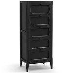 Комод узкий с 5-ю ящиками черный Silva Black Chest of Drawers варинант исполнения - 2 | Loft Concept в Воронеже