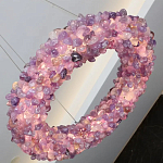 Люстра кргулая из фиолетового хрустального камня Purple Diamond варинант исполнения - 2 | Loft Concept в Воронеже