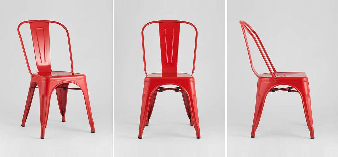 Стул TOLIX Красный Металл - Loft-Concept в Воронеже