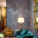 Обои ручная роспись Gingko Colourway SC-98 on Gun Metal dyed silk варинант исполнения - 2 | Loft Concept в Воронеже