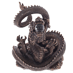 Декоративная статуэтка Дракон Fuzanglong Dragon Dark Bronze Statuette варинант исполнения - 2 | Loft Concept в Воронеже