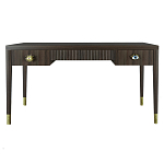 Письменный стол Elsa Dreams Walnut Шпон дерево с двумя ящиками варинант исполнения - 5 | Loft Concept в Воронеже