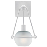 Бра белое с матовым стеклянным плафоном в форме шара White Lighthouse варинант исполнения - 2 | Loft Concept в Воронеже