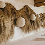Большая дизайнерская Инсталляция из соломы RAFFIA Installation  варинант исполнения - 4 | Loft Concept в Воронеже