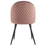 Мягкий стул в велюре пыльно-розового цвета Miruna Chair варинант исполнения - 3 | Loft Concept в Воронеже