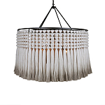 Люстра серая плетеная с кисточками Boho Tassel Chandelier варинант исполнения - 1 | Loft Concept в Воронеже