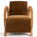 Кресло с круглыми деревянными подлокотниками Modesto Chair варинант исполнения - 2 | Loft Concept в Воронеже