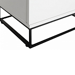 Шкаф-витрина белая с полками и стеклянной дверью Strict Lines варинант исполнения - 5 | Loft Concept в Воронеже