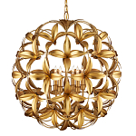 Люстра в форме шара из золотых лепестков Hanging Flowers варинант исполнения - 1 | Loft Concept в Воронеже