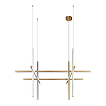 Люстра с 6-ю цилиндрическими плафонами на тонких тросах Trumpet tube варинант исполнения - 6 | Loft Concept в Воронеже