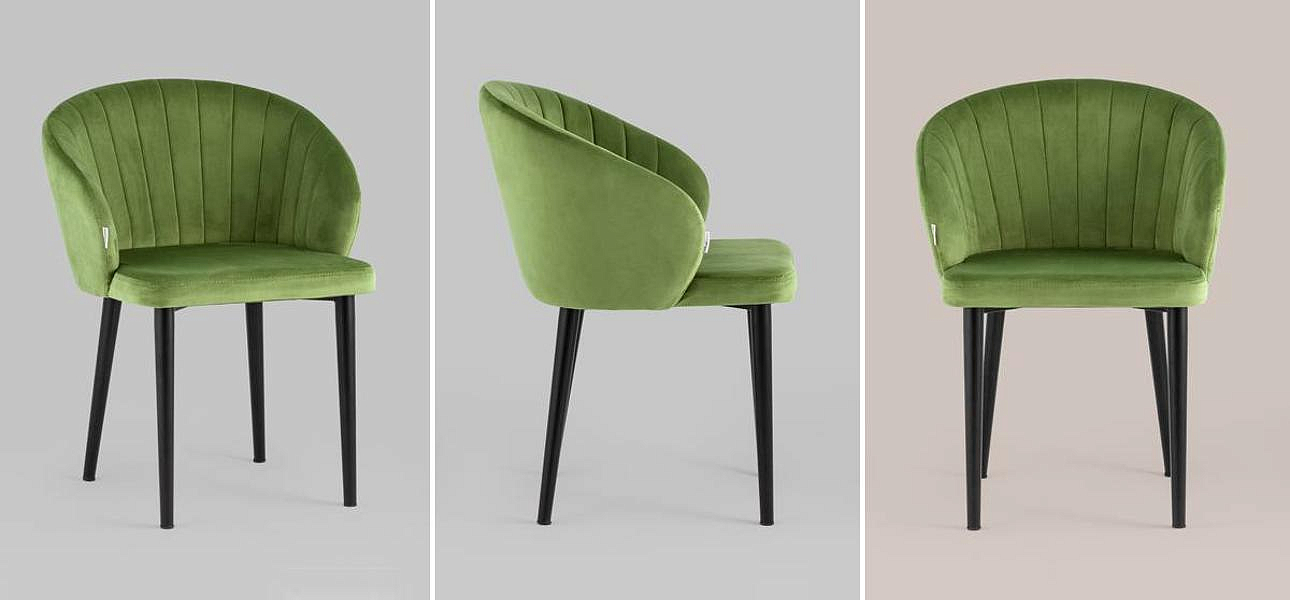 Стул Balsari Chair Велюр Зеленый Лайм Стул Balsari Chair Велюр Зеленый Лайм - Loft-Concept в Воронеже