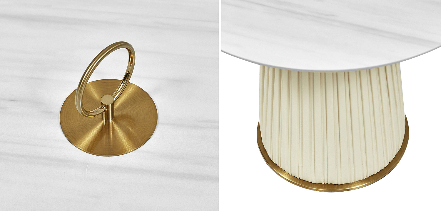 Приставной стол Orlaith White Gold Side Table Приставной стол Orlaith White Gold Side Table - Loft-Concept в Воронеже