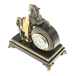 Часы настольные бронзовые с декором в виде коня Horse Stone Clock варинант исполнения - 6 | Loft Concept в Воронеже