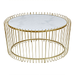 Журнальный столик с столешницей из мрамора на металлическом основании Table Vertical Planes варинант исполнения - 1 | Loft Concept в Воронеже