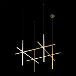 Люстра с 6-ю цилиндрическими плафонами на тонких тросах Trumpet tube варинант исполнения - 5 | Loft Concept в Воронеже